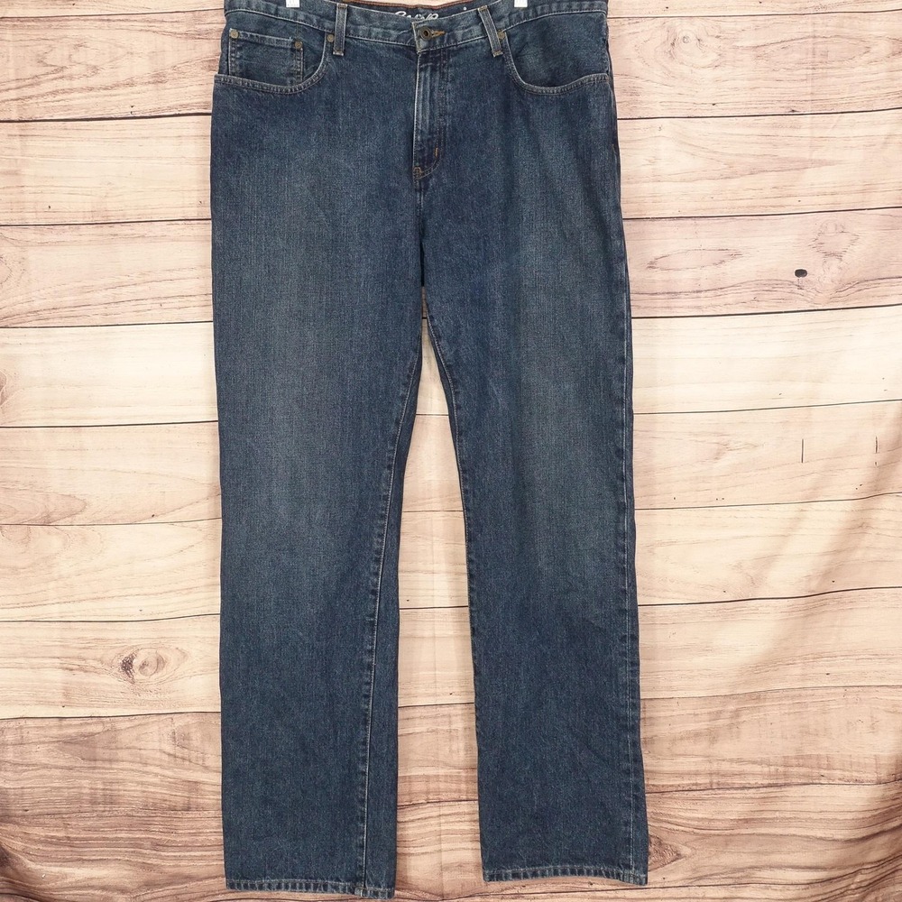 Eddie Bauer Jeans Mens 38x36 Blue Medium Wash Relaxed Straight Denim
